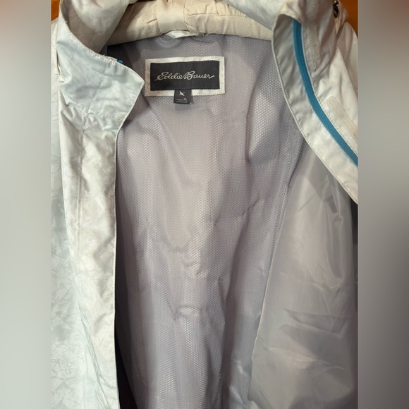 Eddie Bauer Cloud Gray Hooded XL Jacket Excellent Condition - Picture 4 of 12